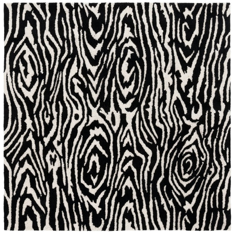 Safavieh Ebony 6'-0" x 6'-0" Rug in Black / Ivory