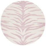 Safavieh Ebony 6'-0" x 6'-0" Rug in Pink / Ivory