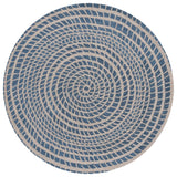 Safavieh Ebony 6'-0" x 6'-0" Rug in Blue / Ivory