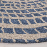 Safavieh Ebony 6'-0" x 6'-0" Rug in Blue / Ivory