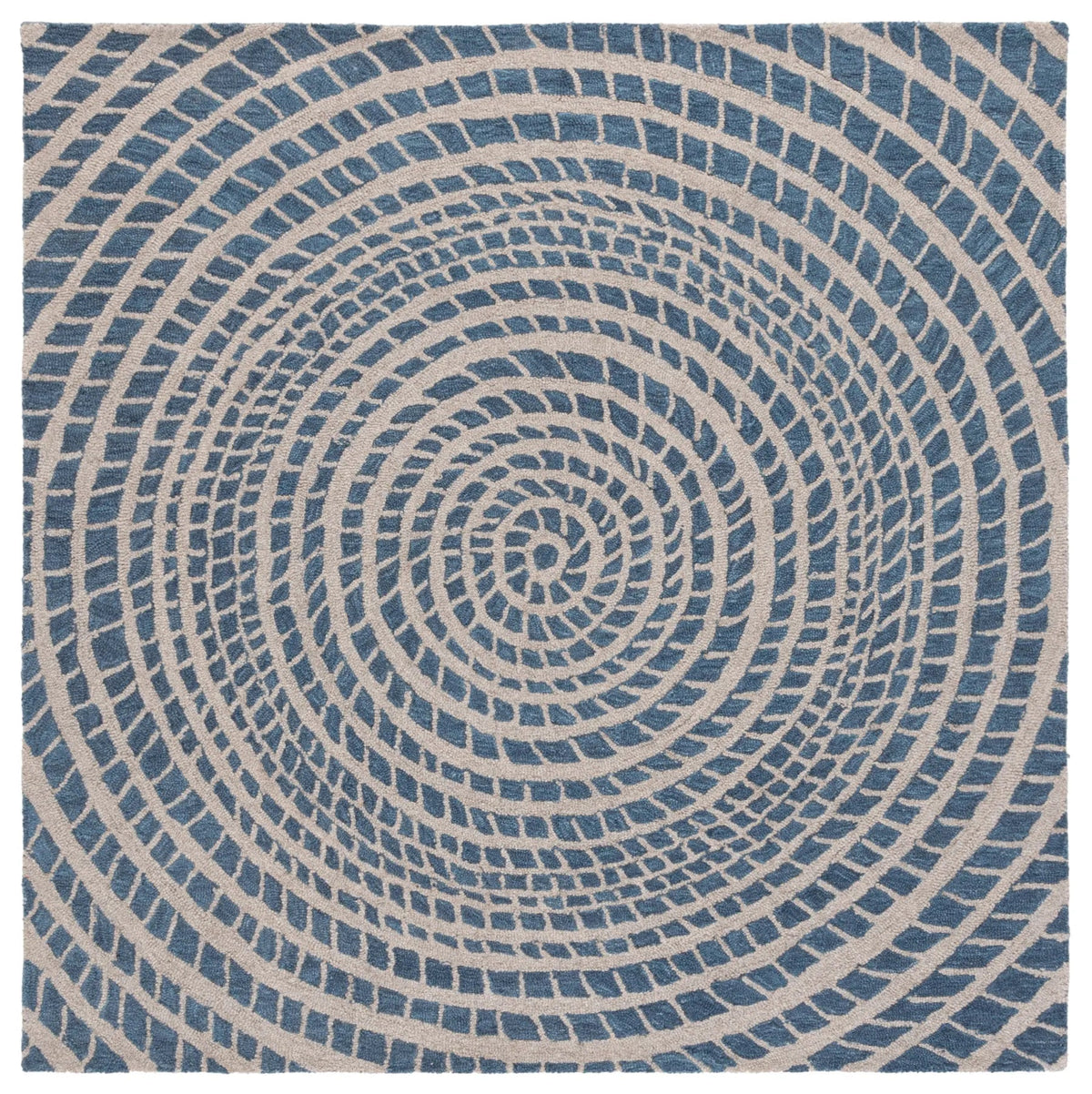 Safavieh Ebony 6'-0" x 6'-0" Rug in Blue / Ivory