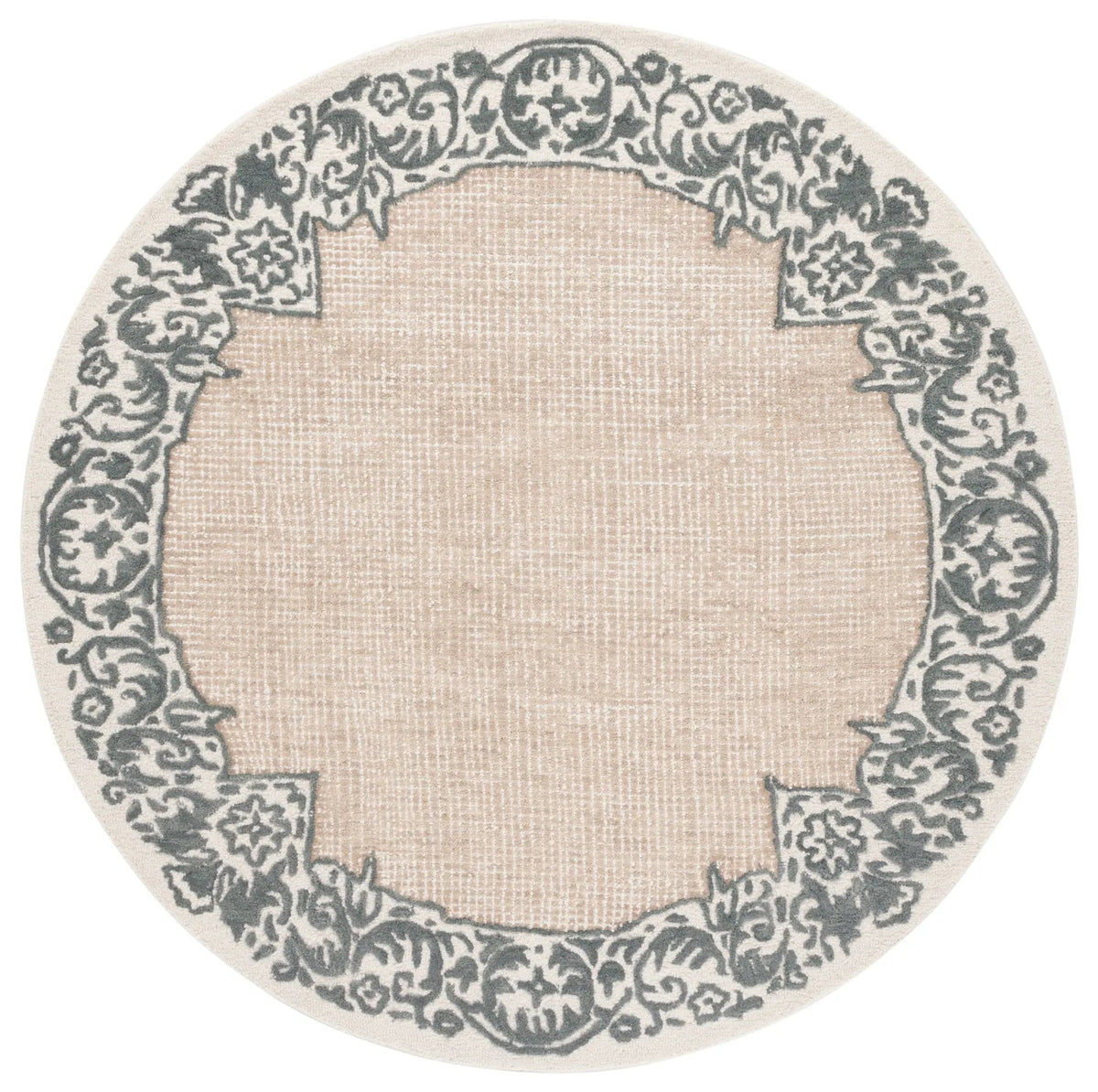 Safavieh Ebony 6'-0" x 6'-0" Rug in Ivory / Grey
