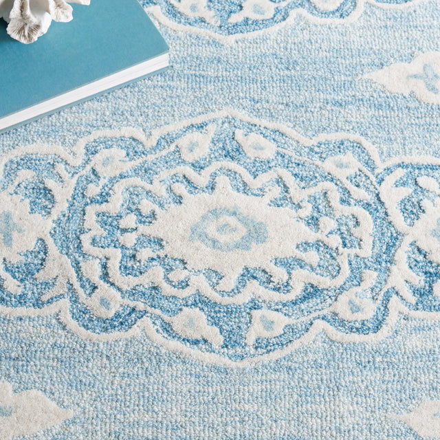 Safavieh Ebony Ebn655M Ivory/Light Blue Rug - Safavieh - ebn655m - 3