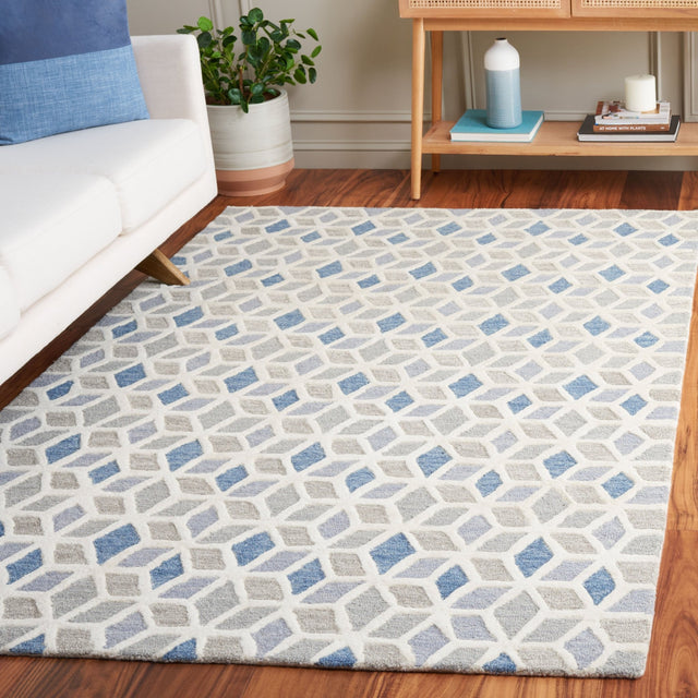 Safavieh Ebony Ebn656A Ivory/Blue Rug - Safavieh - ebn656a - 3