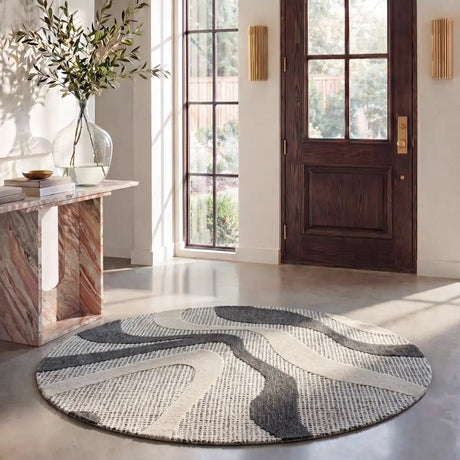 Safavieh Ebony 6'-0" x 6'-0" Rug in Charcoal / Ivory