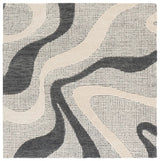 Safavieh Ebony 6'-0" x 6'-0" Rug in Charcoal / Ivory