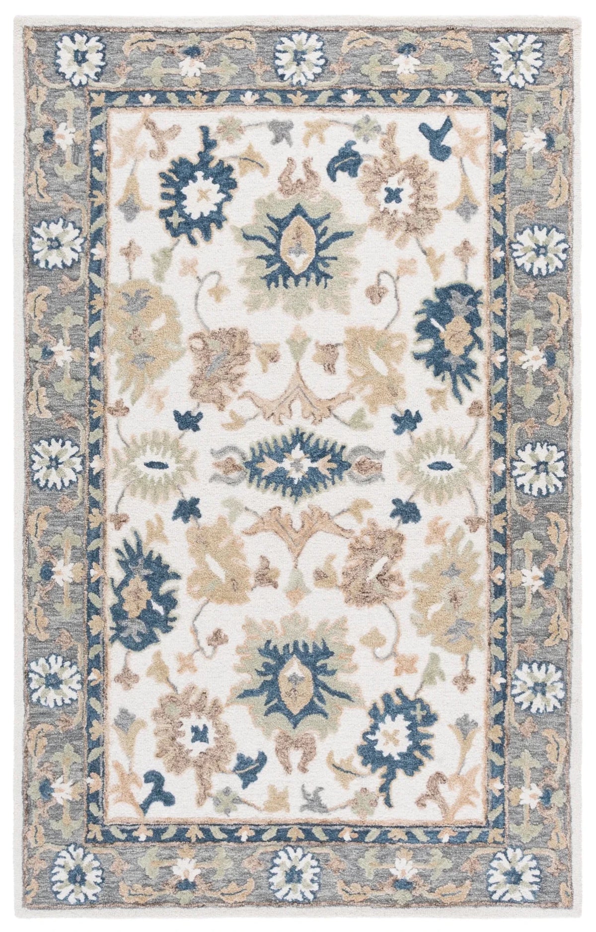 Safavieh Ebony 4'-0" x 6'-0" Rug in Ivory / Grey