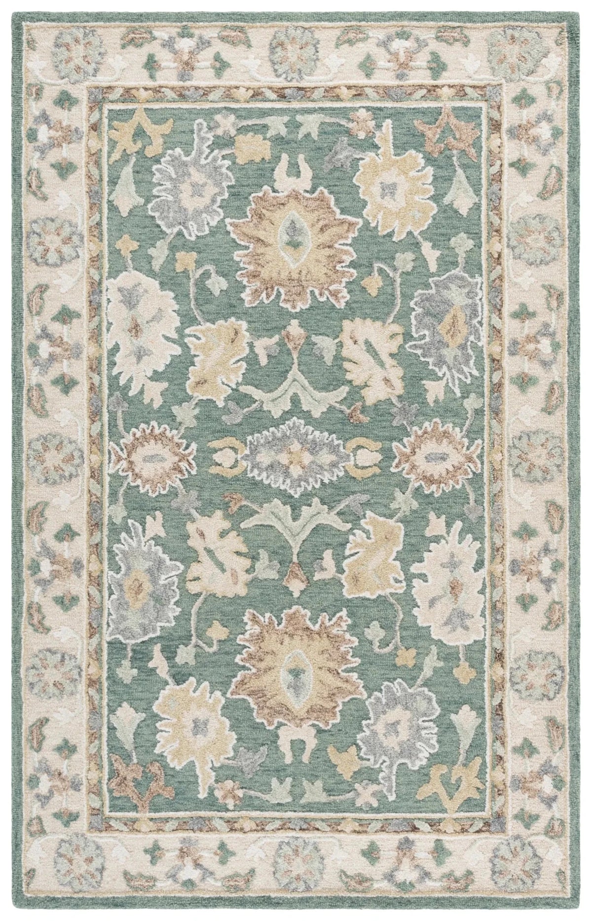 Safavieh Ebony 4'-0" x 6'-0" Rug in Green / Beige