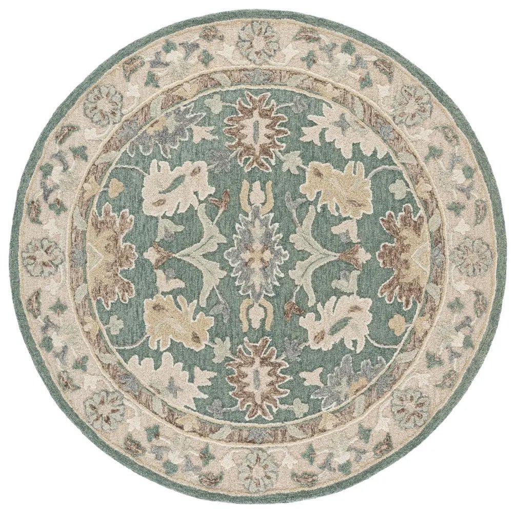 Safavieh Ebony 6'-0" x 6'-0" Rug in Green / Beige