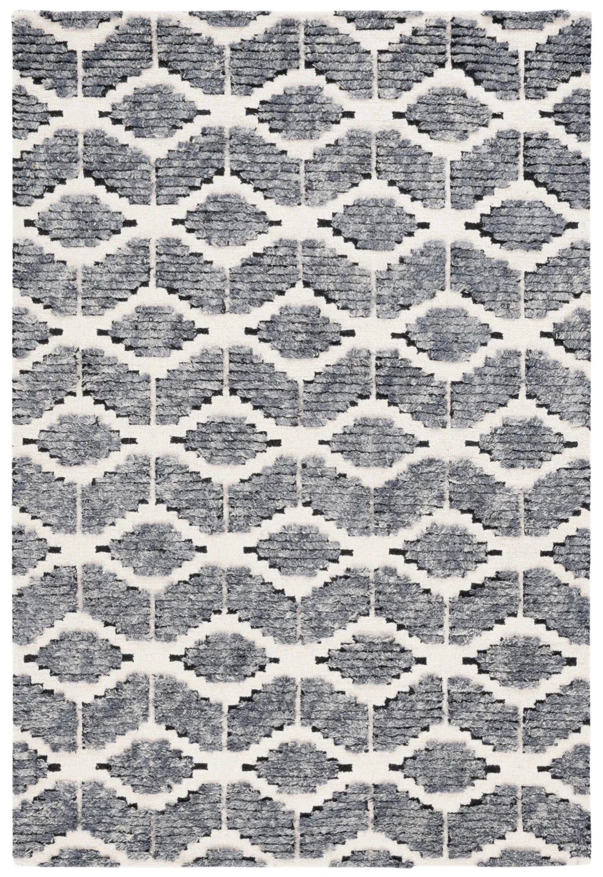 Safavieh Ebony 4'-0" x 6'-0" Rug in Dark Grey / Ivory