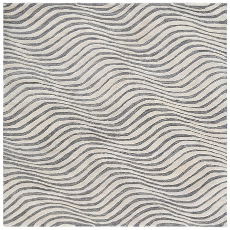 Safavieh Ebony 6'-0" x 6'-0" Rug in Grey / Ivory