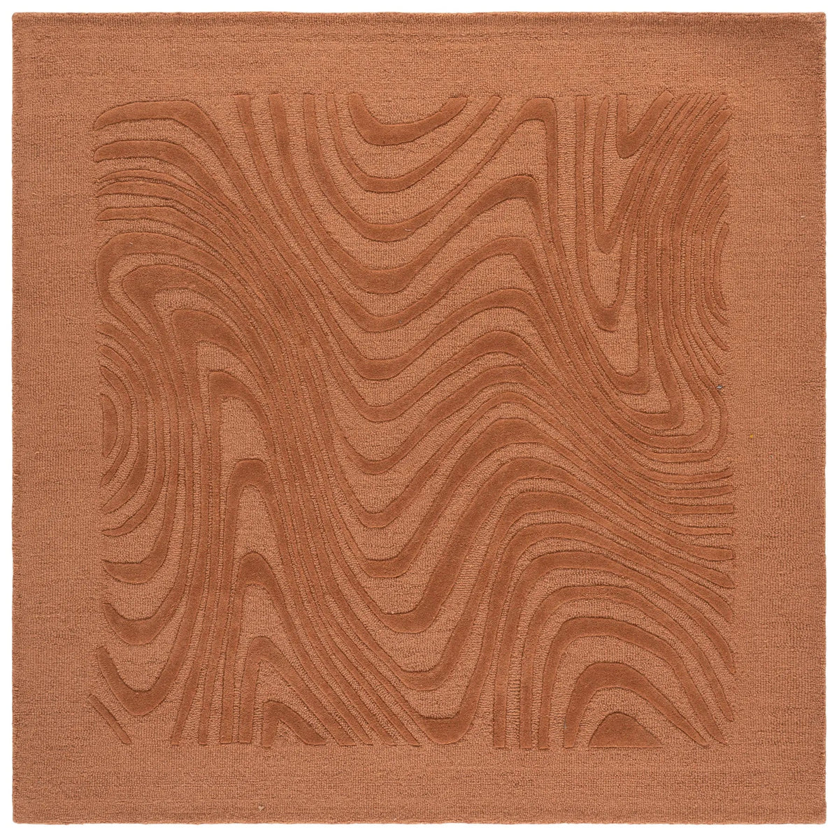 Safavieh Ebony 6'-0" x 6'-0" Rug in Rust
