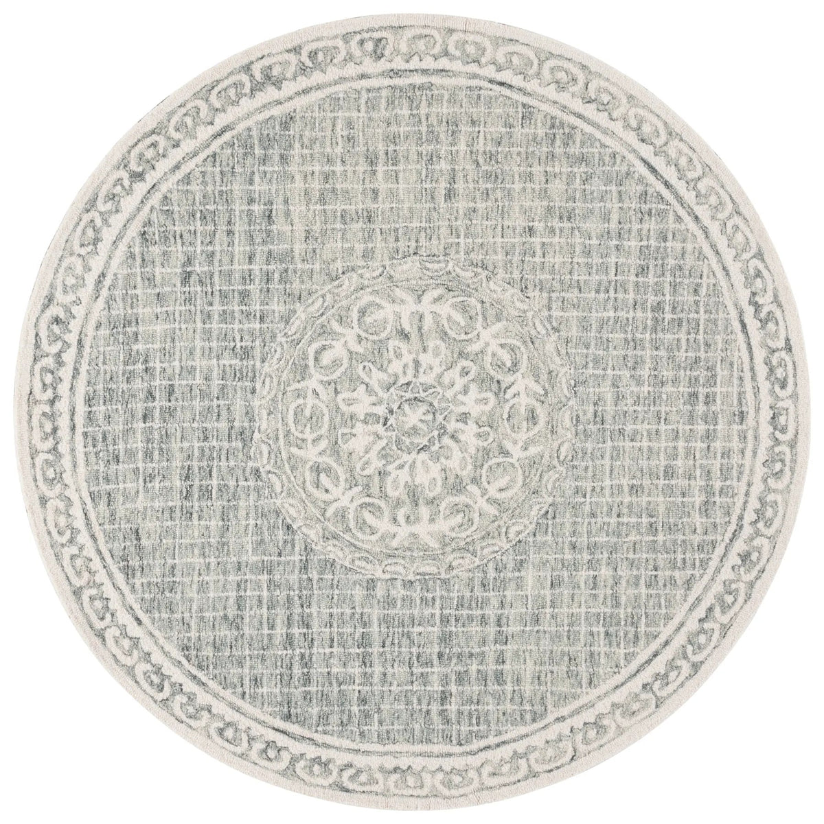 Safavieh Ebony 6'-0" x 6'-0" Rug in Grey / Ivory