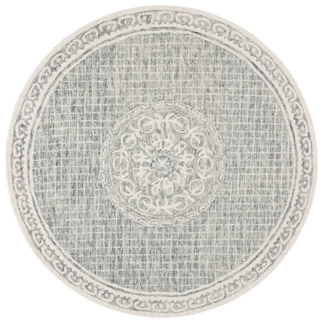 Safavieh Ebony 6'-0" x 6'-0" Rug in Grey / Ivory
