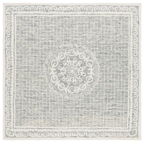 Safavieh Ebony 6'-0" x 6'-0" Rug in Grey / Ivory