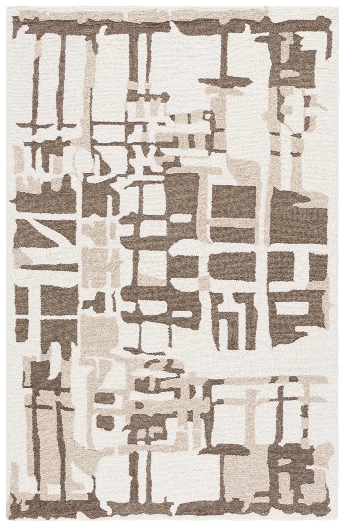 Safavieh Ebony 4'-0" x 6'-0" Rug in Ivory / Brown