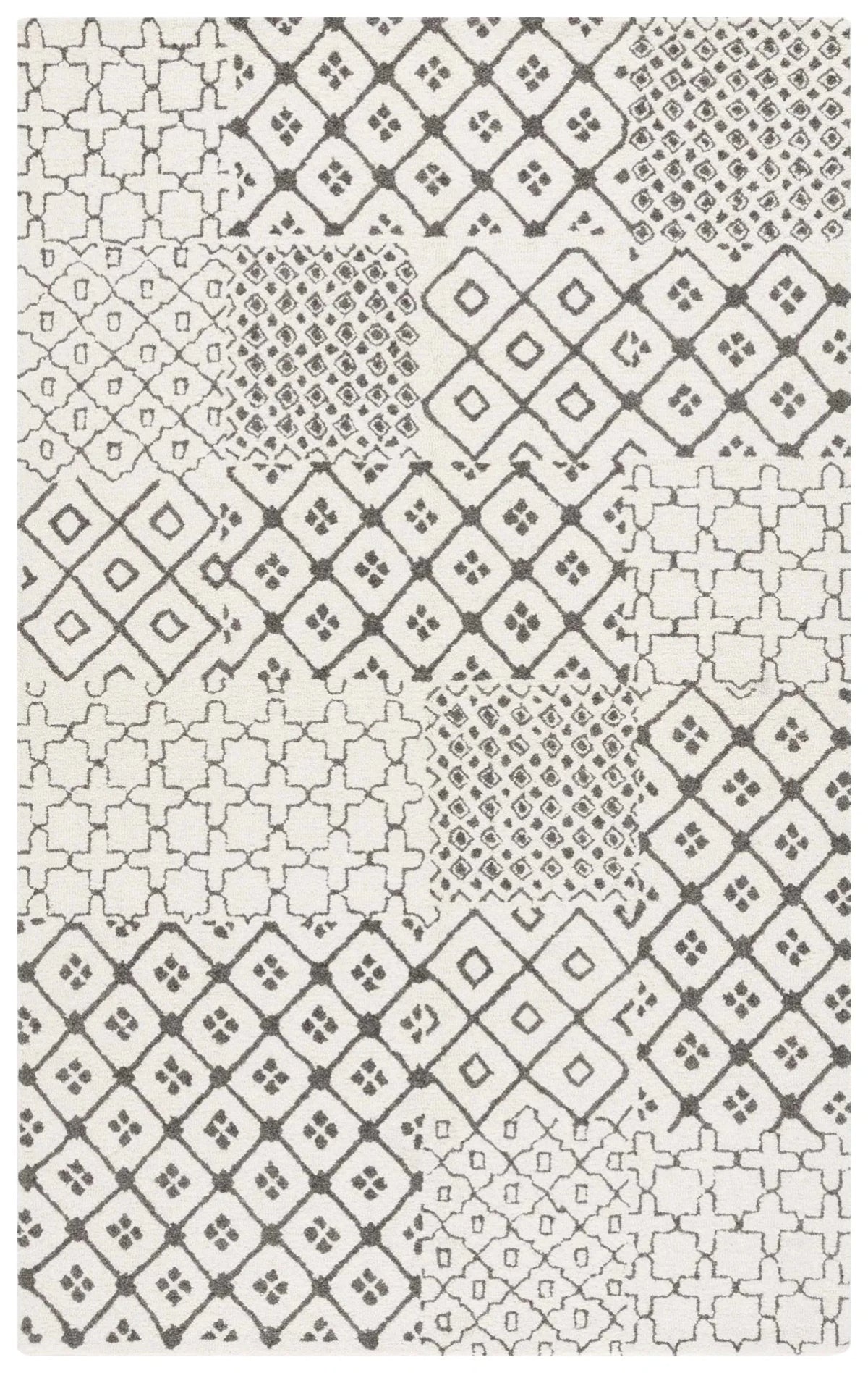 Safavieh Ebony 4'-0" x 6'-0" Rug in Ivory / Grey