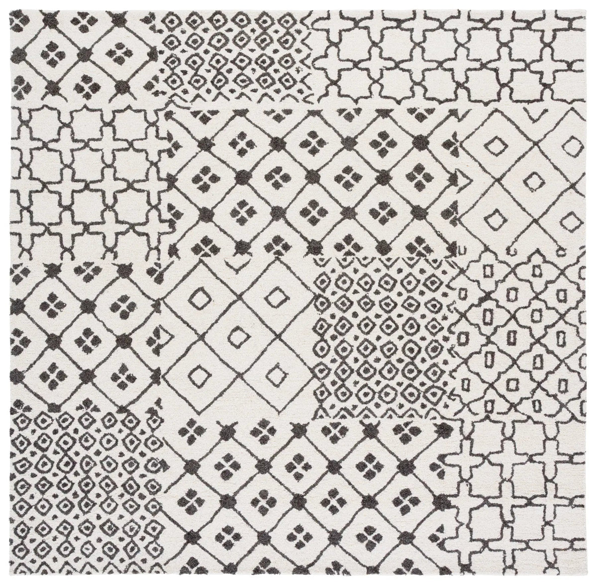 Safavieh Ebony 6'-0" x 6'-0" Rug in Ivory / Grey