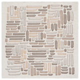 Safavieh Ebony 6'-0" x 6'-0" Rug in Beige / Ivory