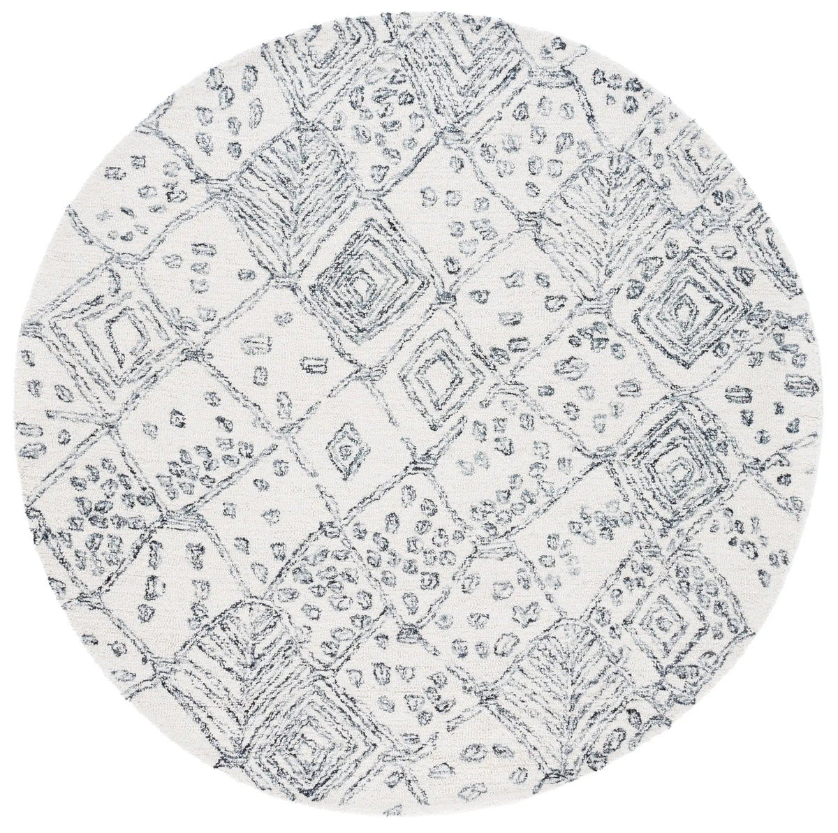 Safavieh Ebony 6'-0" x 6'-0" Rug in Ivory / Grey
