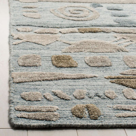 Safavieh Elements Elm181M Light Blue / Beige Rugs - Safavieh - elm181m - 6