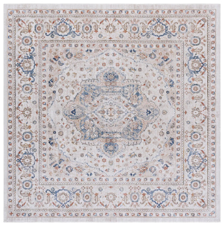 Safavieh Ellwood 6'-5" x 6'-5" Rug in Ivory / Blue