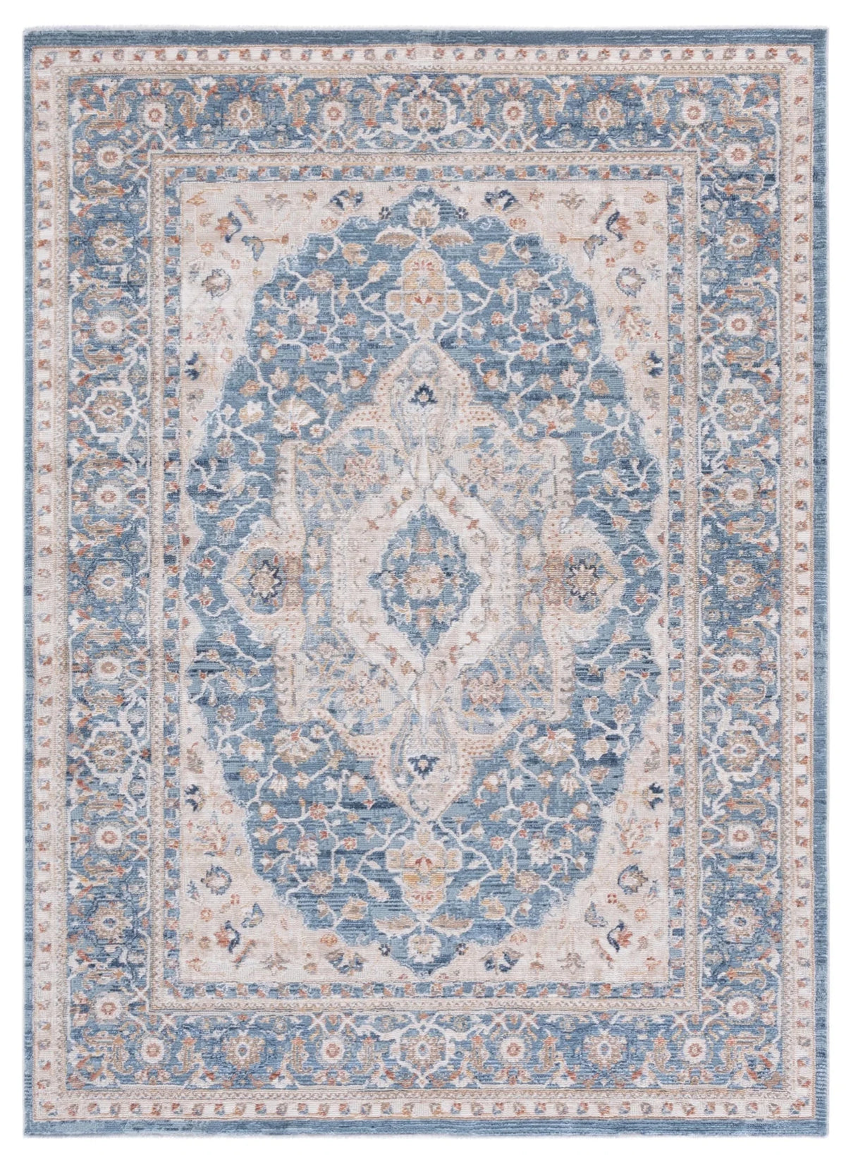 Safavieh Ellwood 4'-0" x 6'-0" Rug in Navy / Beige