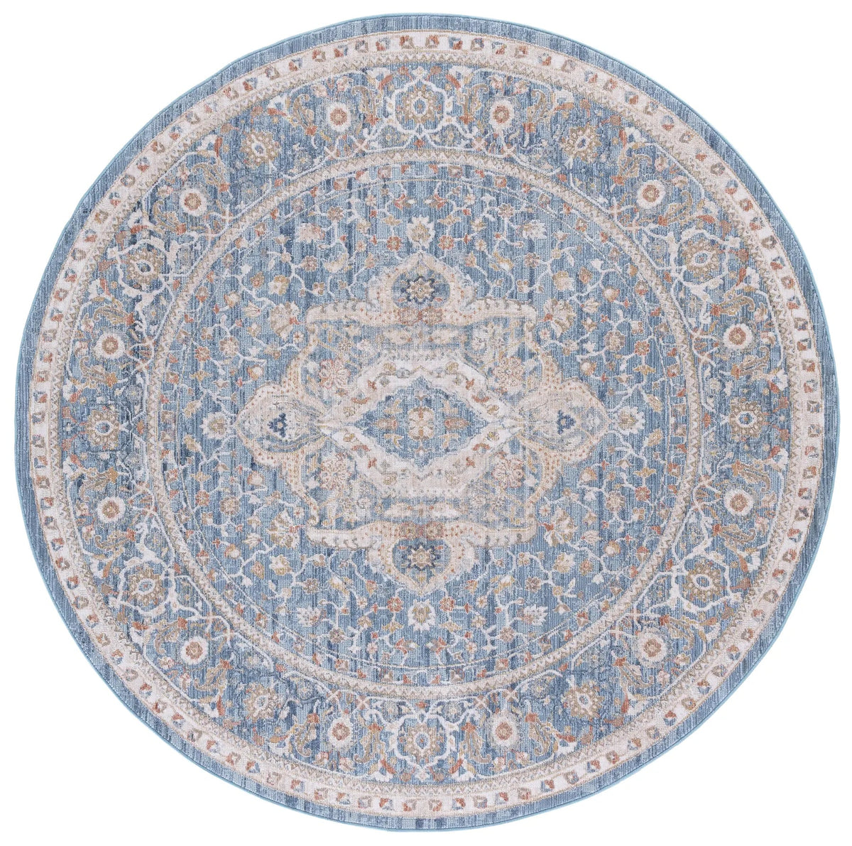 Safavieh Ellwood 6'-5" x 6'-5" Rug in Navy / Beige