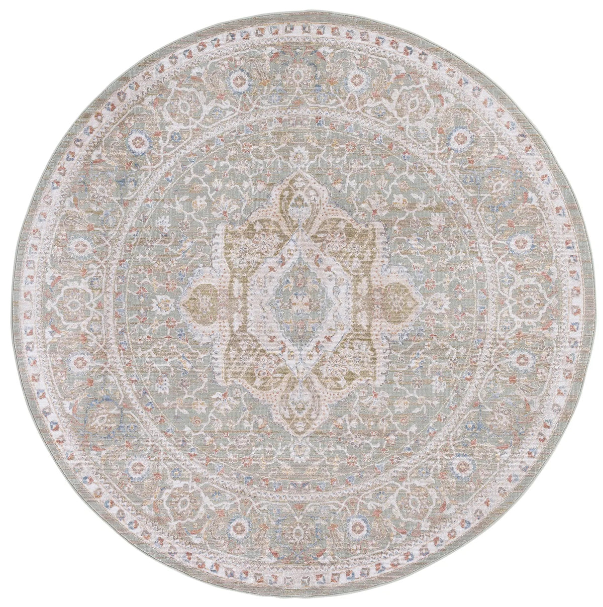 Safavieh Ellwood 6'-5" x 6'-5" Rug in Olive / Beige