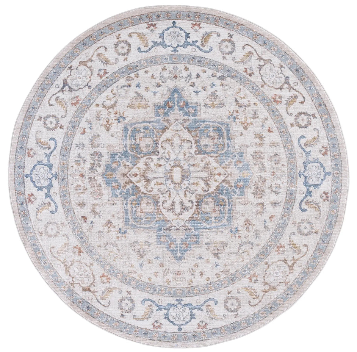Safavieh Ellwood 6'-5" x 6'-5" Rug in Beige / Blue