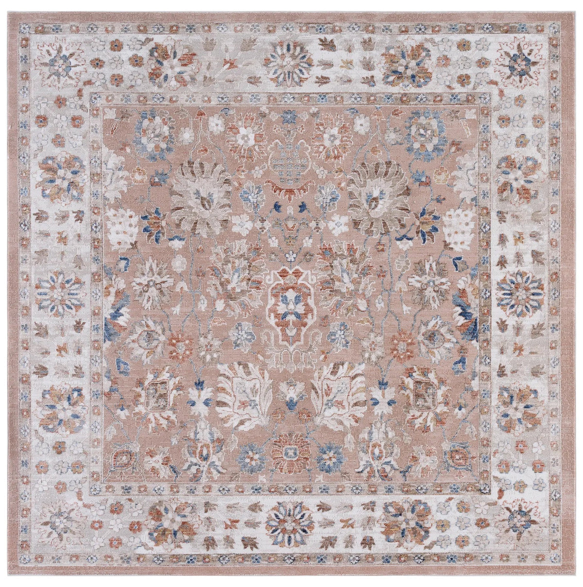 Safavieh Ellwood 6'-5" x 6'-5" Rug in Salmon / Beige