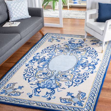 Safavieh Empire Em601M Blue/Ivory Rug - Safavieh - em601m - 3