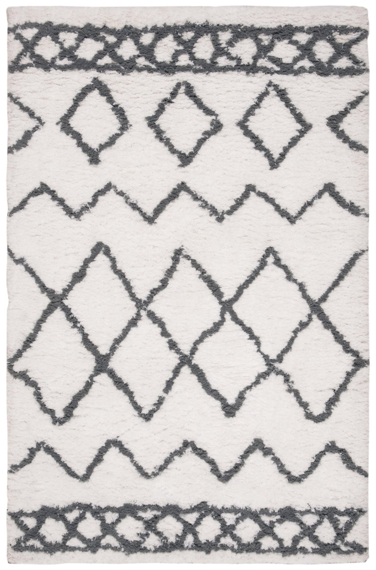 Safavieh Equinox Shag Eqs711A Cream/Grey Rugs - Safavieh - eqs711a - 3