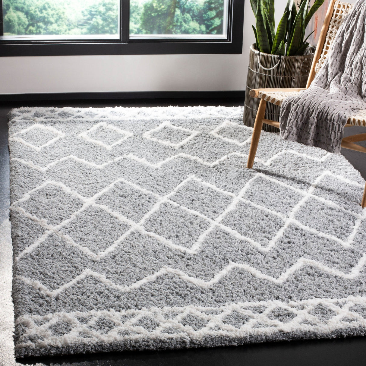 Safavieh Equinox Shag Eqs711F Grey/Cream Rugs - Safavieh - eqs711f - 3