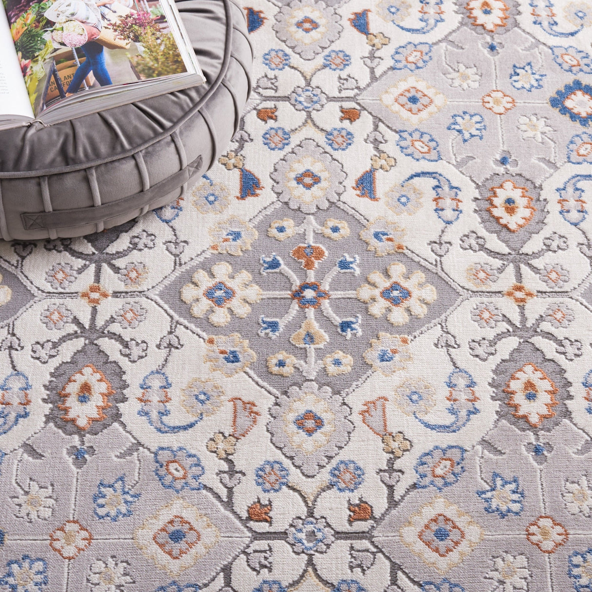 Safavieh Eternal Etl210F Grey/Blue Rust Rug - Safavieh - etl210f - 28