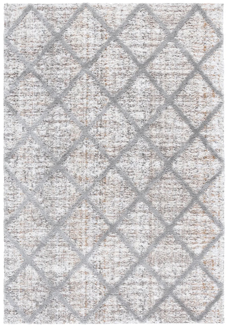 Safavieh Everett Shag 4'-0" x 6'-0" Rug in Ivory / Grey