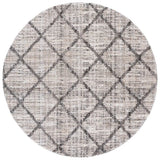 Safavieh Everett Shag 6'-7" x 6'-7" Rug in Ivory / Grey