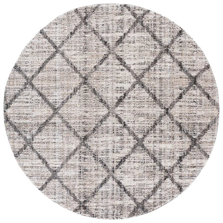 Safavieh Everett Shag 6'-7" x 6'-7" Rug in Ivory / Grey