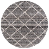 Safavieh Everett Shag 6'-7" x 6'-7" Rug in Grey / Ivory