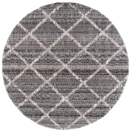 Safavieh Everett Shag 6'-7" x 6'-7" Rug in Grey / Ivory