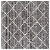 Safavieh Everett Shag 6'-7" x 6'-7" Rug in Grey / Ivory