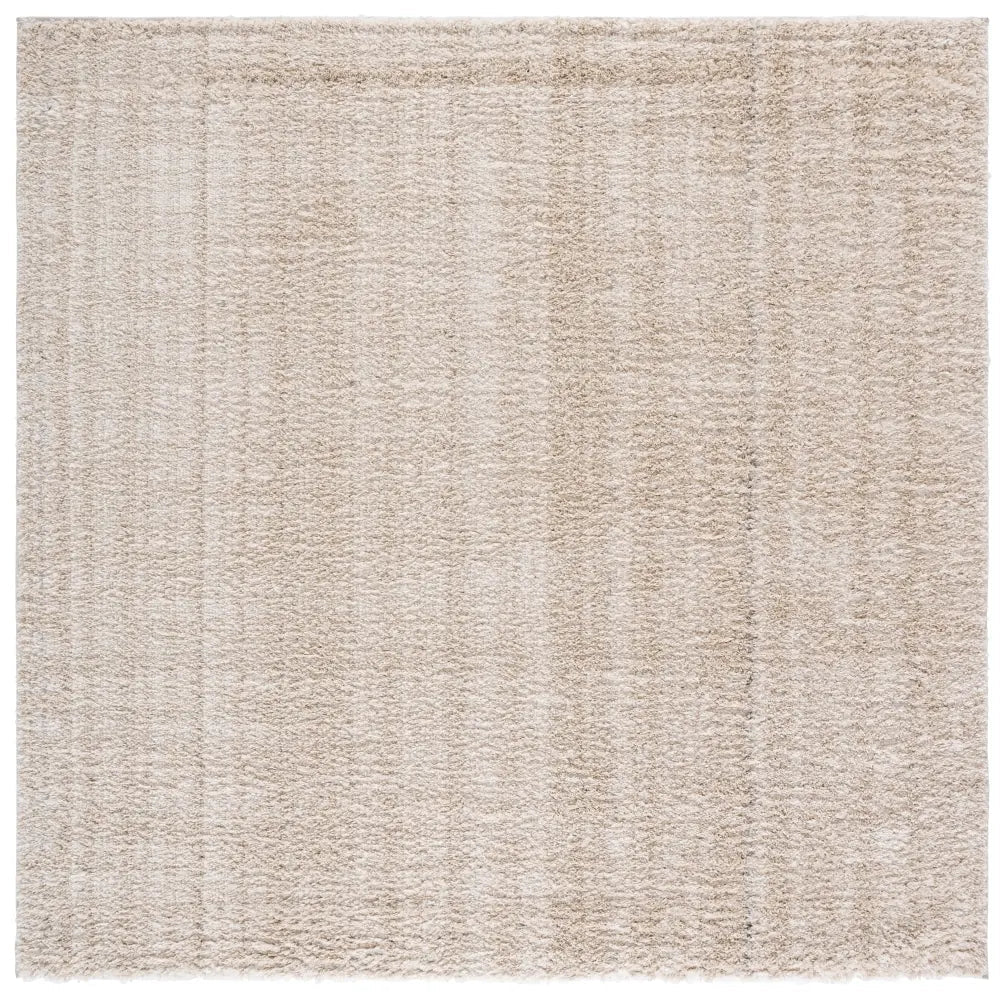 Safavieh Everett Shag 6'-7" x 6'-7" Rug in Ivory / Beige