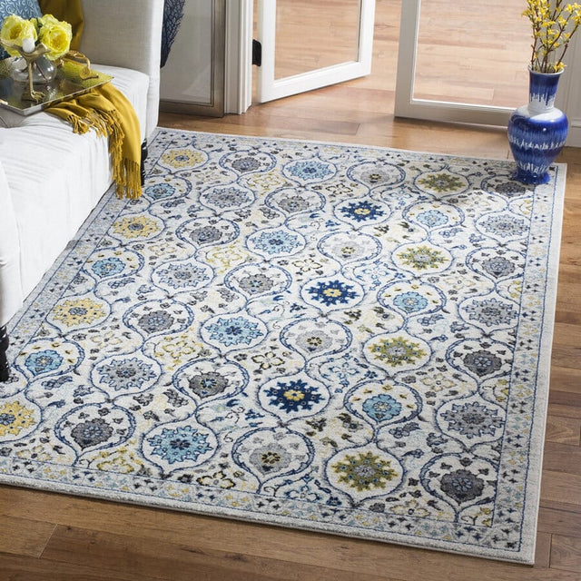 Safavieh Evoke Evk210C Ivory / Blue Rugs - Safavieh - evk210c - 3