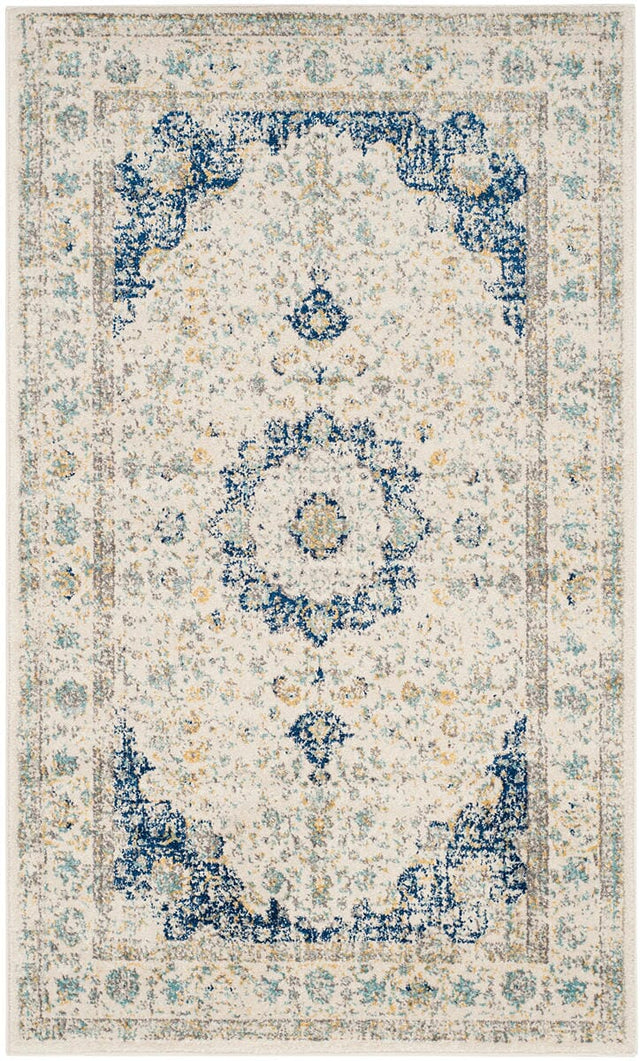 Safavieh Evoke Evk220C Ivory / Blue Rugs - Safavieh - evk220c - 5r