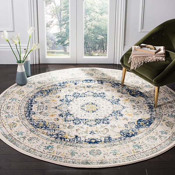 Safavieh Evoke Evk220C Ivory / Blue Rugs - Safavieh - evk220c - 5sq