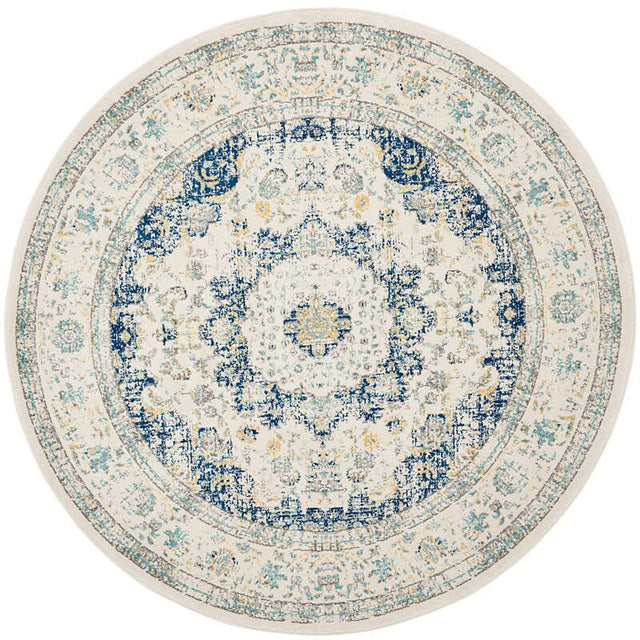 Safavieh Evoke Evk220C Ivory / Blue Rugs - Safavieh - evk220c - 9r