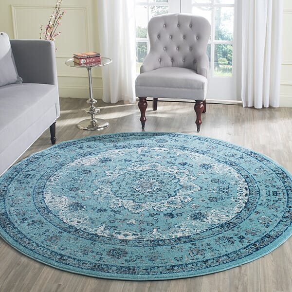 Safavieh Evoke Evk220E Light Blue / Light Blue Rugs - Safavieh - evk220e - 7sq