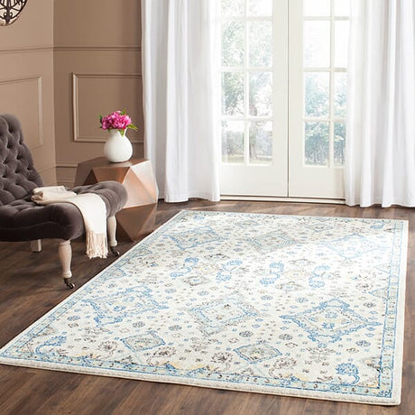 Safavieh Evoke Evk224C Ivory / Light Blue Rugs - Safavieh - evk224c - 24