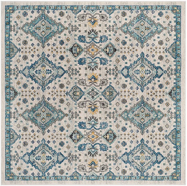 Safavieh Evoke Evk224C Ivory / Light Blue Rugs - Safavieh - evk224c - 24