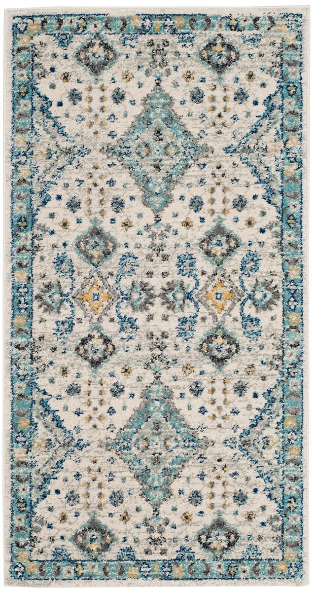 Safavieh Evoke Evk224C Ivory / Light Blue Rugs - Safavieh - evk224c - 24